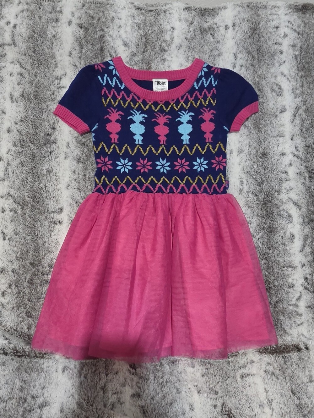 The Children's Place Lavender and White Striped Long-Sleeve Tunic S 6-6X